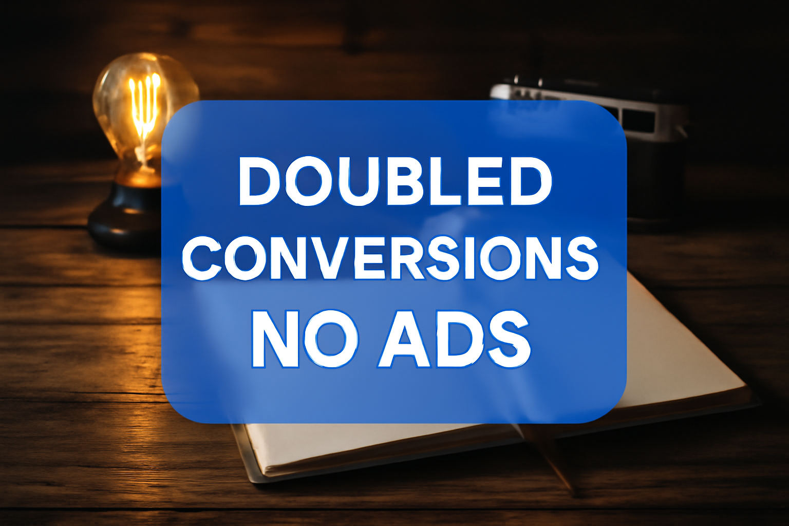 DOUBLED CONVERSIONS NO ADS